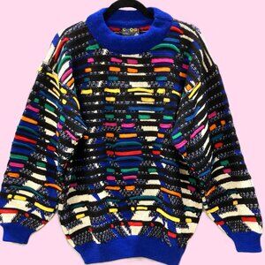 Rare Vintage 90s Coogi 3D Textured Knit Sweater – Iconic Aussie Style